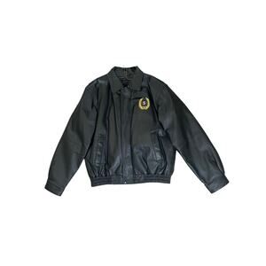 Vintage Wilda Genuine Leather Motorcycle Jacket Size XXL Mens USA Flag Patriotic